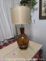 MaxSold Auction: Vintage Art Deco Table Lamp with Amber Couloured Glass base - Vancouver (British Columbia, Canada) PARTNER MANAGED Downsizing Online Auction - Montcalm Street (CONDO)