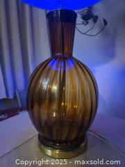 MaxSold Auction: Vintage Art Deco Table Lamp with Amber Couloured Glass base - Vancouver (British Columbia, Canada) PARTNER MANAGED Downsizing Online Auction - Montcalm Street (CONDO)