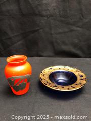 MaxSold Auction: Art glass with metal appliqué - Saanich (British Columbia, Canada) SELLER MANAGED Downsizing Online Auction - Colquitz Avenue