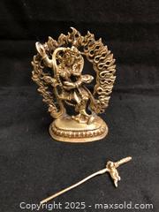 MaxSold Auction: Brass Tantric Goddess figurine - Saanich (British Columbia, Canada) SELLER MANAGED Downsizing Online Auction - Colquitz