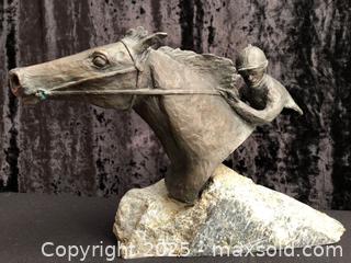 MaxSold Auction: Bronze Horse Racing Sculpture  - Saanich (British Columbia, Canada) SELLER MANAGED Downsizing Online Auction - Colquitz Avenue