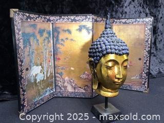 MaxSold Auction: Buddha Head and Folding Screen - Saanich (British Columbia, Canada) SELLER MANAGED Downsizing Online Auction - Colquitz Avenue