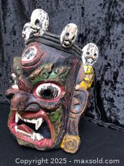 MaxSold Auction: Carved Wood Bhairav Mask - Saanich (British Columbia, Canada) SELLER MANAGED Downsizing Online Auction - Colquitz Avenue