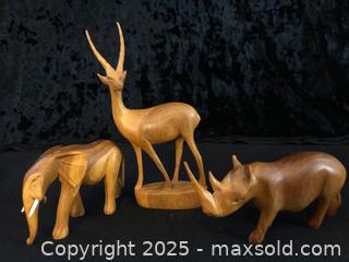 MaxSold Auction: Hardwood African Animal Sculptures - Saanich (British Columbia, Canada) SELLER MANAGED Downsizing Online Auction - Colquitz