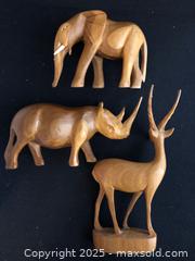 MaxSold Auction: Hardwood African Animal Sculptures - Saanich (British Columbia, Canada) SELLER MANAGED Downsizing Online Auction - Colquitz