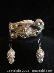 MaxSold Auction: Sterling Bracelet and Earrings - Saanich (British Columbia, Canada) SELLER MANAGED Downsizing Online Auction - Colquitz