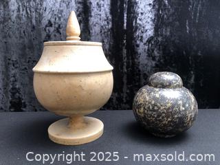 MaxSold Auction: Two Stone Urns - Saanich (British Columbia, Canada) SELLER MANAGED Downsizing Online Auction - Colquitz Avenue