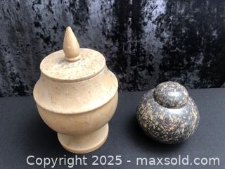 MaxSold Auction: Two Stone Urns - Saanich (British Columbia, Canada) SELLER MANAGED Downsizing Online Auction - Colquitz Avenue