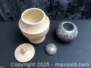 MaxSold Auction: Two Stone Urns - Saanich (British Columbia, Canada) SELLER MANAGED Downsizing Online Auction - Colquitz Avenue
