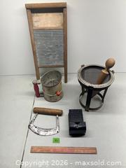 MaxSold Auction: Vintage washboard and kitchenalia lot - Stone Mills (Camden East) (Ontario, Canada) SELLER MANAGED Downsizing Online Auction - County Road 1