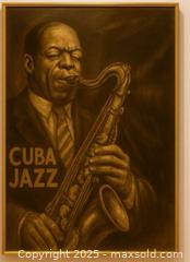 MaxSold Auction: CUBA JAZZ” – Original Sepia-Toned Saxophonist Portrait (Framed) - Newmarket (Ontario, Canada) SELLER MANAGED Downsizing Online Auction - Brimson Drive (STORAGE)