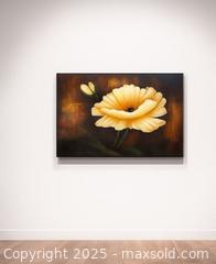 MaxSold Auction: “Golden Bloom” — Original Hand-Painted Floral Masterpiece - Newmarket (Ontario, Canada) SELLER MANAGED Downsizing Online Auction - Brimson Drive (STORAGE)