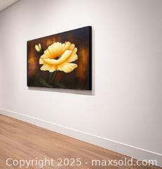 MaxSold Auction: “Golden Bloom” — Original Hand-Painted Floral Masterpiece - Newmarket (Ontario, Canada) SELLER MANAGED Downsizing Online Auction - Brimson Drive (STORAGE)