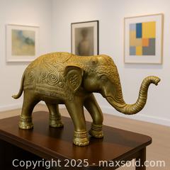 MaxSold Auction: Large Heavy Bronze-Tone Elephant Sculpture - Newmarket (Ontario, Canada) SELLER MANAGED Downsizing Online Auction - Brimson Drive (STORAGE)