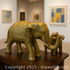 MaxSold Auction: Large Heavy Bronze-Tone Elephant Sculpture - Newmarket (Ontario, Canada) SELLER MANAGED Downsizing Online Auction - Brimson Drive (STORAGE)