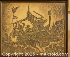 MaxSold Auction: paper over carved reliefs—hieroglyphic-style wall engravings - Newmarket (Ontario, Canada) SELLER MANAGED Downsizing Online Auction - Brimson Drive (STORAGE)