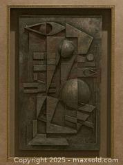 MaxSold Auction: RARE////Striking Mid-Century Cubist Relief — Framed in Gallery-Quality Moulding - Newmarket (Ontario, Canada) SELLER MANAGED Downsizing Online Auction - Brimson Drive (STORAGE)