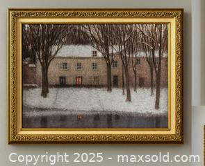 MaxSold Auction: Signed!!A Captivating Winter Masterwork – Original Oil Painting reproduction in Gold Frame - Newmarket (Ontario, Canada) SELLER MANAGED Downsizing Online Auction - Brimson Drive (STORAGE)