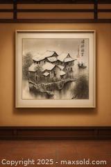 MaxSold Auction: “Winter Stillness Over the Water Village” – Fine Asian Ink Landscape (Framed) and signed - Newmarket (Ontario, Canada) SELLER MANAGED Downsizing Online Auction - Brimson Drive (STORAGE)