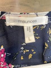 MaxSold Auction: Maurice’s L Wrap Faux-Wrap Midi Dress Navy Pink White Floral - Ottawa (Ontario, Canada) SELLER MANAGED Downsizing Online Auction - Zephyr Avenue