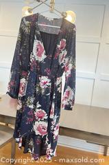 MaxSold Auction: Maurice’s L Wrap Faux-Wrap Midi Dress Navy Pink White Floral - Ottawa (Ontario, Canada) SELLER MANAGED Downsizing Online Auction - Zephyr Avenue