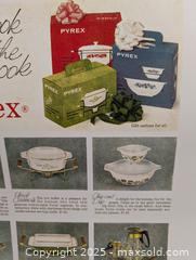 MaxSold Auction: "Gift Look for the Modern Cook is Pyrex" - Vintage Pyrex Advertising Ad  - Barrie (Ontario, Canada) SELLER MANAGED Reseller Online Auction - Innisfil Street (STORAGE)