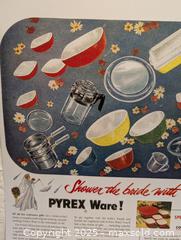 MaxSold Auction: "Shower the Bride with Pyrex ware" - Vintage Pyrex Advertising Ad  - Barrie (Ontario, Canada) SELLER MANAGED Reseller Online Auction - Innisfil Street (STORAGE)
