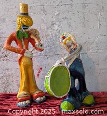 MaxSold Auction: Vintage Two Large Mexico Paper Mache Musician Clowns Artist Mejico Constantino signed - Barrie (Ontario, Canada) SELLER MANAGED Reseller Online Auction - Innisfil Street (STORAGE)