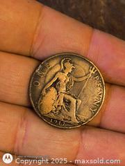 MaxSold Auction: 1917 King George penny toned  - South Frontenac (Ontario, Canada) SELLER MANAGED Downsizing Online Auction - Battersea Road