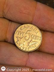 MaxSold Auction: 1927 Canadian 5 Cent Nickel - South Frontenac (Ontario, Canada) SELLER MANAGED Downsizing Online Auction - Battersea Road