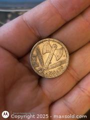 MaxSold Auction: 2 Francs coin 1940s - South Frontenac (Ontario, Canada) SELLER MANAGED Downsizing Online Auction - Battersea Road