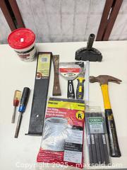 MaxSold Auction: Assorted hand tool lot — carpentry &#38; painting prep - Warwick (Rhode Island, USA) SELLER MANAGED Reseller Online Auction - Warwick Avenue