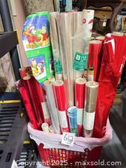 MaxSold Auction: Bulk Christmas Gift &#38; Tissue Paper Rolls Assorted Colors (25+) - Warwick (Rhode Island, USA) SELLER MANAGED Reseller Online Auction - Warwick Avenue