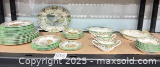 MaxSold Auction: Copeland Spode Byron transferware dinnerware lot (35–45 pcs) - Warwick (Rhode Island, USA) SELLER MANAGED Reseller Online Auction - Warwick Avenue