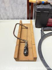 MaxSold Auction: Coping Saw with Wooden Miter Box, Case and Replacement Blades - Warwick (Rhode Island, USA) SELLER MANAGED Reseller Online Auction - Warwick Avenue