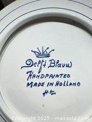 MaxSold Auction: Delft-Style Blue &#38; White Decorative Plate &#38; Framed Tile - Warwick (Rhode Island, USA) SELLER MANAGED Reseller Online Auction - Warwick Avenue