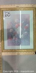 MaxSold Auction: Framed Floral Print with Irises and Butterflies, Gold Gilt Frame - Warwick (Rhode Island, USA) SELLER MANAGED Reseller Online Auction - Warwick Avenue