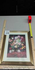 MaxSold Auction: Framed Floral Still-Life Print with Gold Finish Frame - Warwick (Rhode Island, USA) SELLER MANAGED Reseller Online Auction - Warwick Avenue