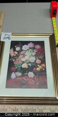 MaxSold Auction: Framed Floral Still-Life Print with Gold Finish Frame - Warwick (Rhode Island, USA) SELLER MANAGED Reseller Online Auction - Warwick Avenue