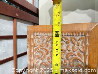 MaxSold Auction: Hand-Carved Wooden Decorative Jewelry Box, Medium Brown - Warwick (Rhode Island, USA) SELLER MANAGED Reseller Online Auction - Warwick Avenue