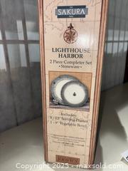 MaxSold Auction: Lighthouse Stoneware 2 Piece Set - Warwick (Rhode Island, USA) SELLER MANAGED Reseller Online Auction - Warwick Avenue