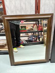 MaxSold Auction: Lot of 2 Framed Wall Mirrors, Brown and Black - Warwick (Rhode Island, USA) SELLER MANAGED Reseller Online Auction - Warwick Avenue