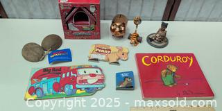 MaxSold Auction: Lot of 9: Assorted children's books, figurines & decorative banks - Warwick (Rhode Island, USA) SELLER MANAGED Reseller Online Auction - Warwick Avenue