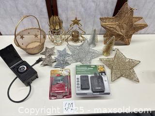 MaxSold Auction: Lot of Decorative Star Baskets, Ornaments &#38; Timers (Approx. 12 pcs) - Warwick (Rhode Island, USA) SELLER MANAGED Reseller Online Auction - Warwick Avenue