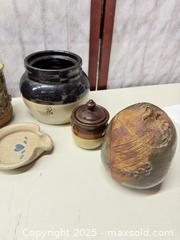 MaxSold Auction: Lot of Vintage/Handmade Stoneware Pottery, Mixed Pieces - Warwick (Rhode Island, USA) SELLER MANAGED Reseller Online Auction - Warwick Avenue