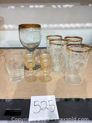 MaxSold Auction: Mixed Vintage Glassware Lot — Goblet, Tumblers &#38; Cordials - Warwick (Rhode Island, USA) SELLER MANAGED Reseller Online Auction - Warwick Avenue