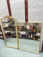 MaxSold Auction: Pair of Ornate Gold-Tone &#38; Gilded Wood Wall Mirrors - Warwick (Rhode Island, USA) SELLER MANAGED Reseller Online Auction - Warwick Avenue