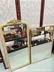 MaxSold Auction: Pair of Ornate Gold-Tone &#38; Gilded Wood Wall Mirrors - Warwick (Rhode Island, USA) SELLER MANAGED Reseller Online Auction - Warwick Avenue