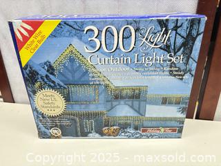 MaxSold Auction: Plush Santa with Light Curtain/String Light Sets, Stocking Holders - Warwick (Rhode Island, USA) SELLER MANAGED Reseller Online Auction - Warwick Avenue