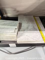 MaxSold Auction: Polished White Marble Slab/Tile Pieces  - Warwick (Rhode Island, USA) SELLER MANAGED Reseller Online Auction - Warwick Avenue